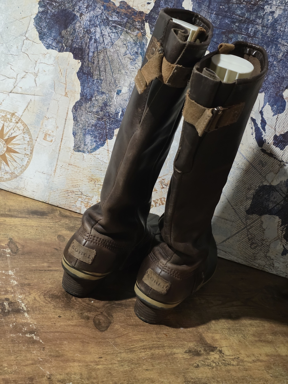 Sorel Slumpack Brown Leather and Rubber Tall Riding Boots - Picture 9 of 13